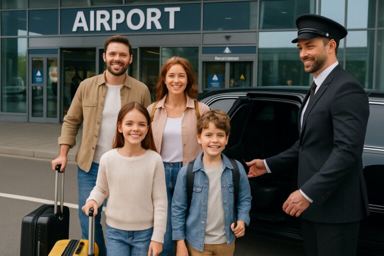 Limousine service for airport transportation